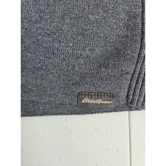 Eddie Bauer Men's XL‎ Gray Mediumweight Thick Long Sleeve Crew Neck Knit Sweater - Picture 8 of 14